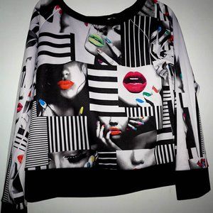 Retro Neon makeup photography pullover